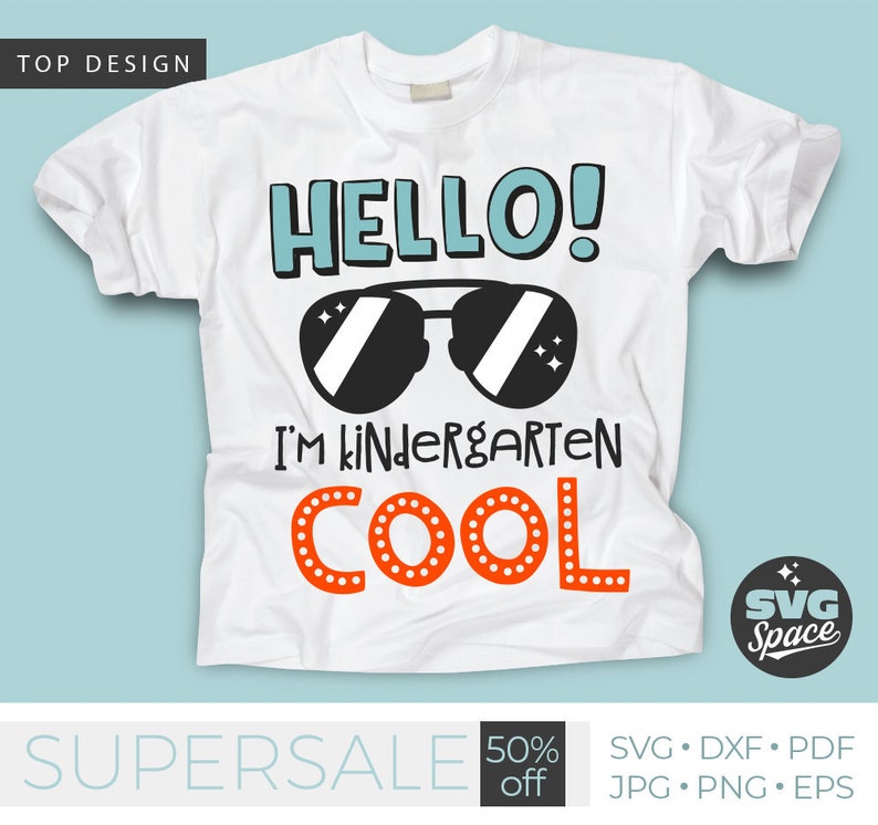 Download Free I M Kindergarten Cool Svg Girl Boy T Shirt Svg Cut Etsy SVG Cut Files