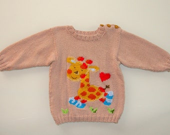 Pull bébé Amélie taille 80 cm / prêt à expédier