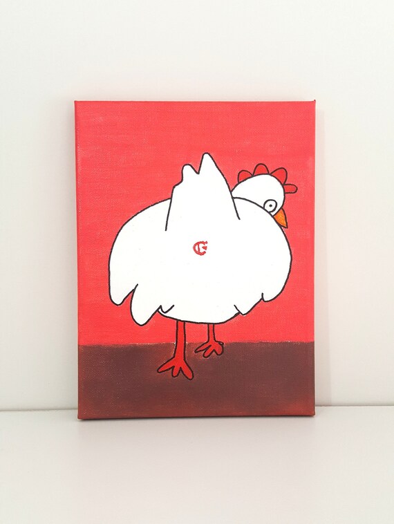 Bobs Burgers Aunt Gayle Chicken Anus Painting Made to order Etsy.