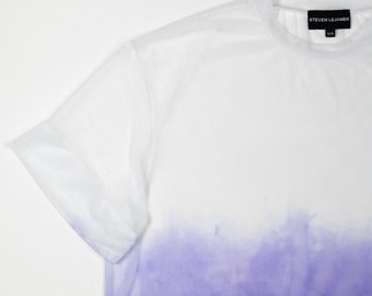 Purple dip-dye stretch mesh unisex T