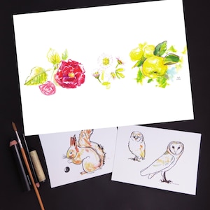 Dia das Mães 1 Cartão Postal Rosas Flores Impressão Gráfica Original por Illustration