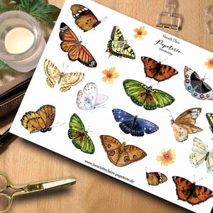 Sticker butterflies sticker butterfly butterflies stickers watercolor insects moths colorful summer spring