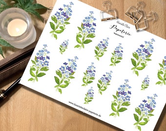 stickers forgetmenot flowers watercolor watercolour watercolor watercolours flower stickers flowerstickers