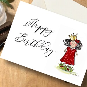 Letter card Princess Happy Birthday image 1