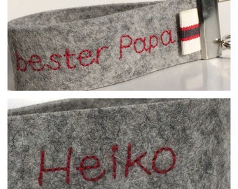 Schlüsselanhänger BESTER PAPA mit Namen personalisiert