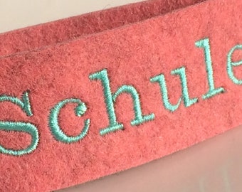 Schlüsselanhänger „Schule“ aus Filz