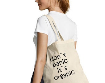 BIO Baumwolltasche | dont panic GOTS zertifiziert | Einkauftasche - Tragetasche