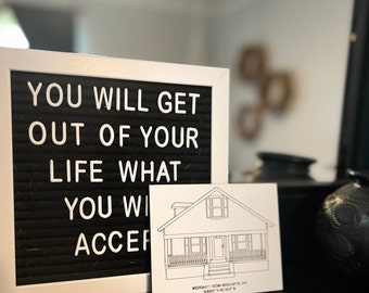 Custom Home Line Art Drawing Replica