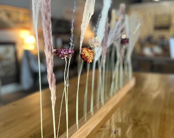 Wooden Flower Bar, wildflower decor, dried flower bar, floral decoration, dried flower arrangement, flower arrangement, flowergram, floral