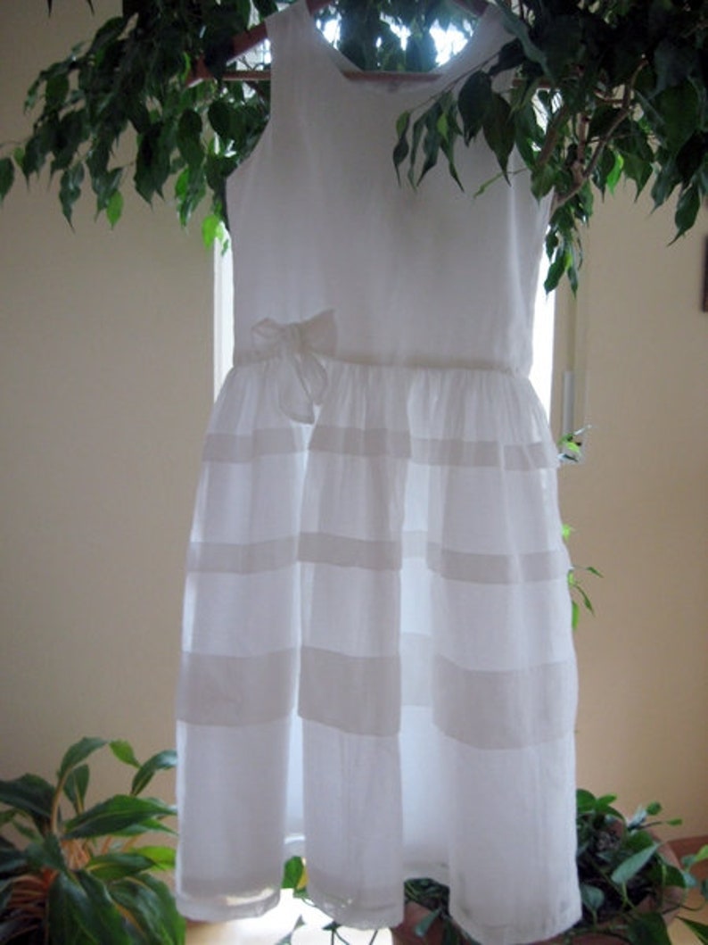 Mädchenkleid, Sommerkleid, weißes Mädchensommerkleid, Vintagekleidung Bild 1