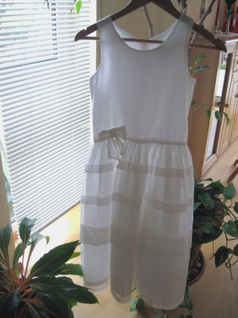 Mädchenkleid, Sommerkleid, weißes Mädchensommerkleid, Vintagekleidung Bild 3