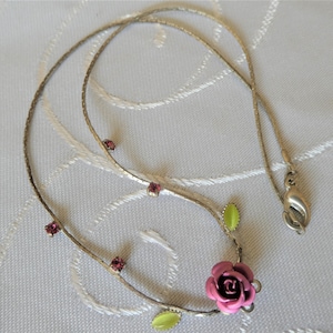 Halskette mit Rose, kurze Halskette Bild 1