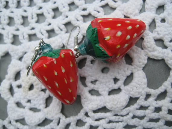 Earrings Strawberry, Strawberry Earrings, Strawber