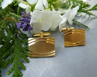 Cufflinks in gold, gold-plated, vintage jewelry