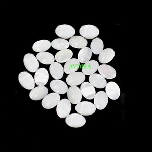 Natural Mother of Pearl (MOP) Oval Cabochon 4X6MM To 20X30MM Mother of Pearl Calibrated Size Loose Gemstone Wholesale Lot