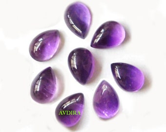 AAA natuurlijke amethist peer Cabochon platte rug Cabochon gekalibreerde maten 5X7MM - 20X30MM losse edelsteen voor sieraden maken groothandel lot