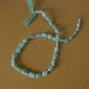 16”Inch Strand Natural Chrysoprase Smooth Nuggets Shape Size 4X7MM—7X15MM