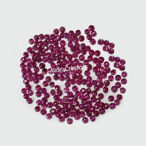 Natürliche Rubin Rundschliff facettiert Größe 2 MM-2.50 MM-3 MM Rosa Rubin Rundschliff Lose Edelstein Schmuck machen Großhandel Lot