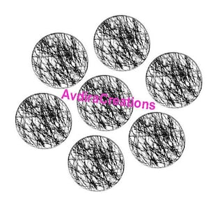 Noir naturel Quartz Rutilé Forme Ronde Cabochon Taille 3x3mm À 15x15mm Qualité supérieure Noir Rutilé Quartz Rond Dos Plat Pierre précieuse en vrac