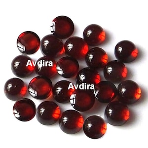 AAA Red Garnet Round Cabochon Size 2X2MM To 10X10MM Natural Red Garnet Round Cabochon FlatBack Cabochon loose Gemstone For Making Jewellery