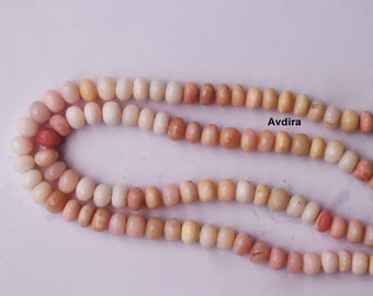 18 Inch Strand Natural Pink Opal Rondelle Faceted Beads Finest Quality Pink Opal Shaded Beads 10MM