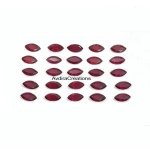 Natural AAA Ruby Marquise Cut Faceted Size 2X4MM To 4X8MM Ruby GF Marquise Faceted Loose Gemstone Jewelry Making Wholesale Lot