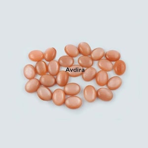 AAA Peach Moonstone Oval Cabochon Size 3X5mm To 15x20mm Natural Peach Moonstone Oval Cabochon Loose Gemstone Jewelry Making Wholesale