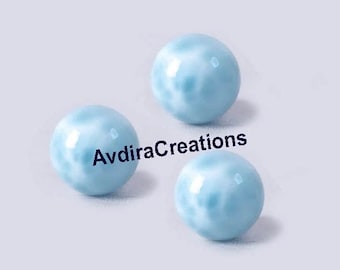 AAA Larimar Smooth Ball 3X3MM To 8X8MM Natural Larimar Round Sphere Balls Calibrated Loose Gemstone For Jewelry Making Wholesale Lot