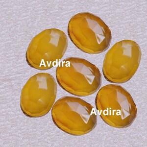 AAA Mango Chalcedony Oval Rose Cut Size 3x5mm To 20x30mm Natural Mango Chalcedony Oval Rose cut loose Gemstone Wholesale lot