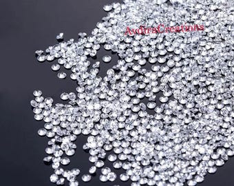 Sparkling Moissanite White D Color Brilliant Round Cut Size 0.7mm To 1.50mm loose Gemstone Jewelry making Wholesale Lot