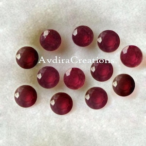 Rubin Rundschliff facettiert Größe 5 x 5 MM Bis 10 x 10 MM GF Rubin Rundschliff Lose Edelstein Schmuck machen Großhandel Lot