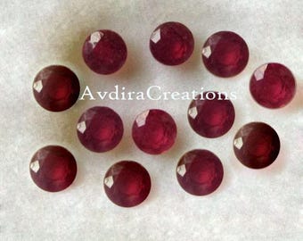 Rubin Rundschliff facettiert Größe 5 x 5 MM Bis 10 x 10 MM GF Rubin Rundschliff Lose Edelstein Schmuck machen Großhandel Lot