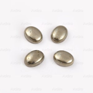 Natural Golden Pyrite Oval Cabochon 4X6MM To 20X30MM AAA Golden Pyrite Oval Cabochon Flat Back Calibratedsize loose gemstone Jewelry Making