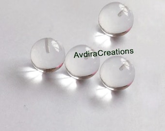 AAA Crystal Clear Quartz Smooth Balls 3X3mm To 16X16mm Natural Crystal  Quartz Round Balls Cabochon Calibrated Loose Gemstone Jewelry Making