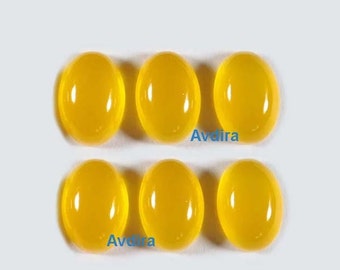 AAA Mango Chalcedon Oval Cabochon Größe 4x6mm bis 20x30mm Natürliche Mango Chalcedon Oval Cabochon Flatback Kalibriert lose Edelstein Schmuck