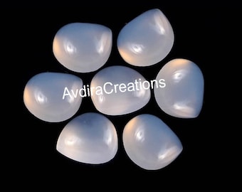 AAA Blauwe Chalcedoon Hart Vorm Cabochon 3X3MM Tot 20X20MM Natuurlijke Blauwe Chalcedoon Hart Losse Edelsteen Sieraden Maken Groothandel Lot
