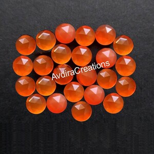 AAA Carnelian Round Rose Cut 4MM To 20MM Natural Carnelian Round Rose Cut Calibrated Sizes loose Gemstone Wholesale lot