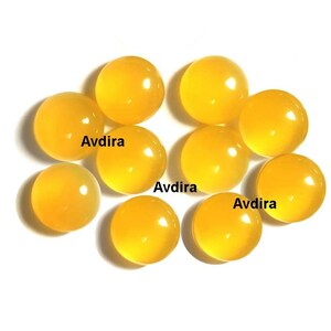 AAA Mango Chalcedony Round Cabochon Size 4x4mm To 20x20mm Natural Mango Chalcedony Round Cabochon Flat Back loose Gemstone
