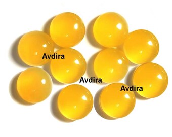 AAA Mango Chalcedony Round Cabochon Size 4x4mm To 20x20mm Natural Mango Chalcedony Round Cabochon Flat Back loose Gemstone