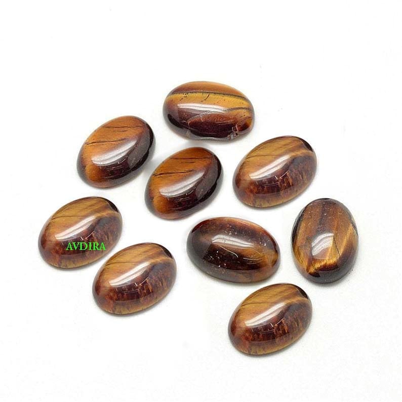 Top Quality 20X30mm Natural Tiger's Eye Oval Gemstones AAA Quality Tiger's Eye Oval Gemstones Oval Cabochons Lot AAA