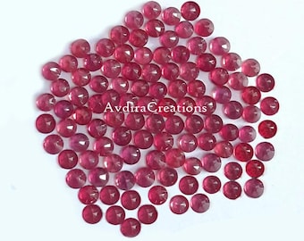 Rubin Rundschliff facettiert Größe 2 MM-2,50 MM-3 MM-4 MM GF Rubin Rundschliff Lose Edelstein Schmuck machen Großhandel Lot