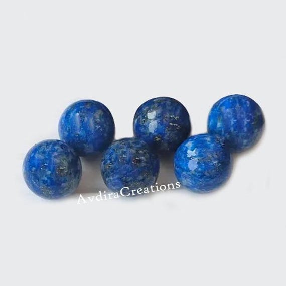 AAA Lapis Lazuli Round Smooth Balls Size 3X3mm To 15x15mm Natural Blue Lapis Lazuli Sphere Cabochon Calibrated Loose Gemstone Jewelry Making