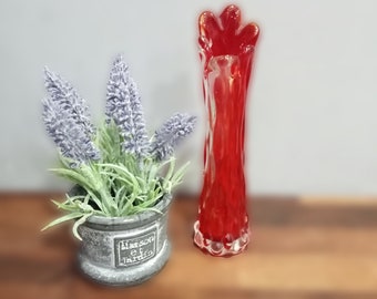 Vintage Mid Century tschechische Glas Vase