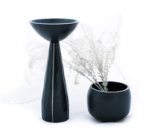 2er Set Vintage Kerzenständer Vase DDR Gusseisen Kunsthandwerk mid century Boho Kerzenleuchter modern Metall Schmiedeeisen Schmiedekunst gdr