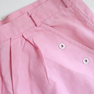 Short Vintage DDR Shorts 90s XS Pink 90s Pink Summer Pants 100% Coton Taille Haute Mom Style image 4