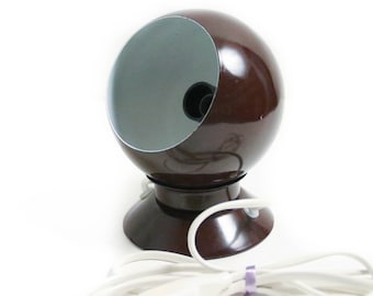 Vintage Ball Lamp Minispot Magnet Spotlight 70s Retro Danimarca Lampada da parete 60s Mid Century 60s 70s Industrial Factory marrone