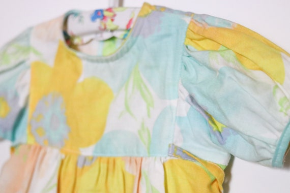 Vintage girl dress 74 cotton short sleeve summer … - image 5