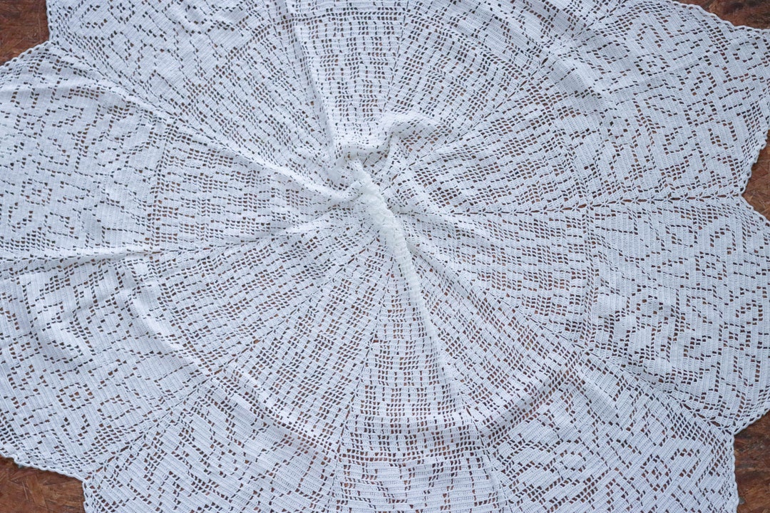 Tischdecke Hohlsaum Spitze Weiß Tischläufer