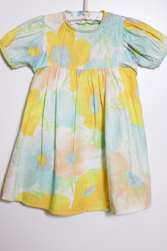 Vintage girl dress 74 cotton short sleeve summer … - image 7