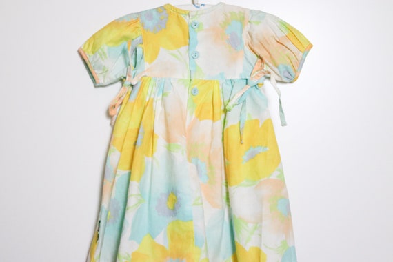 Vintage girl dress 74 cotton short sleeve summer … - image 3